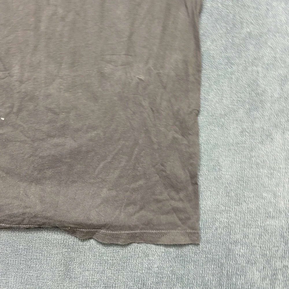 Nike T-Shirt Womens M Charcoal Grey Graphic Logo Cotton Crew Neck Short Sleeve